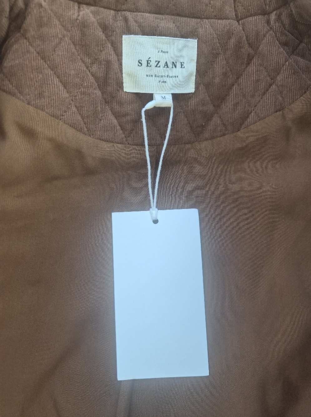*NWT* [Sezane] Will Jacket In Camel Velvet, Size M - Picture 6 of 10